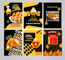 Kit 6 Quadros Coxinha Lanchonete Salgateria Lanche 28x40cm Kit 6 Quadros Coxinha Lanchonete Salgateria Lanche 28x40cm