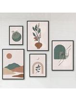 Kit 6 Quadros Decorativos Linhas Minimalistas Sala Quarto Kit 6 Quadros Decorativos Linhas Minimalistas Sala Quarto