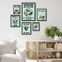 Kit 6 Quadros Empreendedor - Sr. Monopoly - com vidro Kit 6 Quadros Empreendedor - Sr. Monopoly - com vidro