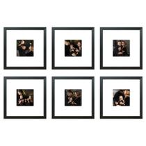 Kit 6 Quadros Porta Retrato Foto 10x10 Paspatur Branco 20x20 Kit 6 Quadros Porta Retrato Foto 10x10 Paspatur Branco 20x20