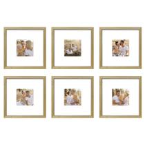 Kit 6 Quadros Porta Retrato Foto 10x10 Paspatur Branco 20x20 Kit 6 Quadros Porta Retrato Foto 10x10 Paspatur Branco 20x20