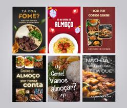 Kit 6 Quadros Restaurante Marmitex Marmita Comida Caseira