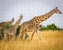 Kit 6 Quebra-cabeças Girafas treino cognitivo para idosos
