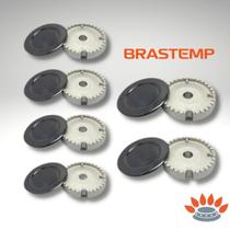 Kit 6 Queimadores 6 Espalhadores Fogão Brastemp - Eva - consul/brastemp