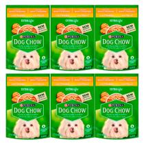 Kit 6 Ração Úmida para Cachorro Dog Chow Adultos Raças Minis e Pequenas Purina Extra Life Sabor Frango Sachê 100g