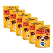 Kit 6 Ração Úmida para Cachorro Pedigree Adulto Raças Pequenas Sabor Carne ao Molho em Sachê 100g Kit 6 Ração Úmida para Cachorro Pedigree Adulto Raças Pequenas Sabor Carne ao Molho em Sachê 100g