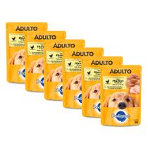 Kit 6 Ração Úmida para Cachorro Pedigree Adulto Raças Pequenas Sabor Frango ao Molho em Sachê 100g