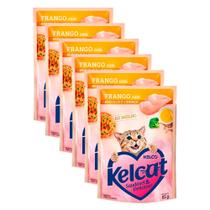 Kit 6 Ração Úmida para Gatos Kelcat Sabor Frango com Brócolis e Linhaça em Sachê 85g Kit 6 Ração Úmida para Gatos Kelcat Sabor Frango com Brócolis e Linhaça em Sachê 85g