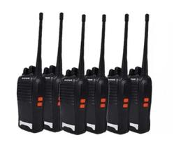 Kit 6 Radio Comunicador Walk Talk 16 Canais Profissional Baofeng 777s Com Fones