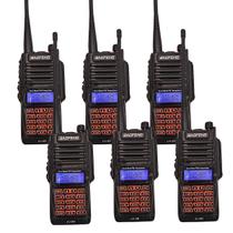 Kit 6 Radio Comunicador Walk Talk Baofeng UV9R Longo Alcance Dual Band a Prova dágua 10w