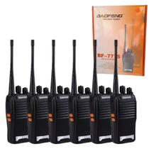 Kit 6 Rádio Comunicadores Baofeng 777S UHF 16 Canais