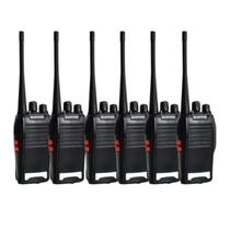 Kit 6 Rádio Uhf 16 Canais Comunicador Walktalk Bf-777s Fone