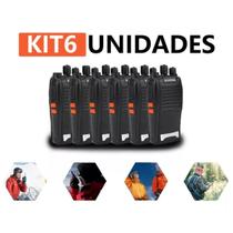 Kit 6 Radio Walk Talk Comunicador 16 Ch 12km Baofeng 777 Ht Cor Preto Kit 6 Radio Walk Talk Comunicador 16 Ch 12km Baofeng 777 Ht Cor Preto