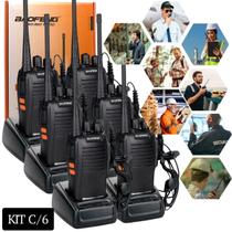 Kit 6 Radio Walk Talk Comunicador C/Fones 16Ch 12km Baofeng 777s Ht Para Construçao Empresas Segurança Kit 6 Radio Walk Talk Comunicador C/Fones 16Ch 12km Baofeng 777s Ht Para Construçao Empresas Segurança