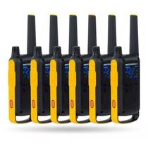 Kit 6 Rádios Comunicadores Motorola T470BR Walkie Talkie Resistente à Água