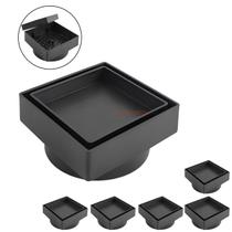 Kit 6 Ralo Oculto Invisível Quadrado 10x10cm Plástico Com Tela Para Banheiro - AMZ Kit 6 Ralo Oculto Invisível Quadrado 10x10cm Plástico Com Tela Para Banheiro - AMZ