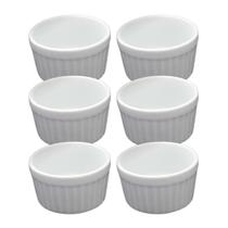 Kit 6 Ramekin Medio 140 ml Porcelana Canelado
