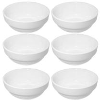 Kit 6 Ramekins Branco 150ml New Bone China 9x4cm Blanc Molheira Sobremesa Restaurante