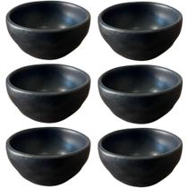 Kit 6 Ramekins Cerâmica 6,5x3cm Molheira 50ml Shoyu Orgânico