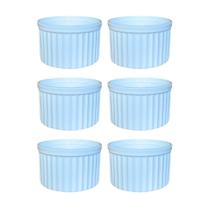 Kit 6 Ramekins/ Molheiras/ Porta Patê Branco De Porcelana 100 ml