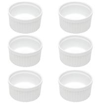 Kit 6 Ramekins Porcelana 155ml Canelados Brancos 8,4x5cm Molhos Classic Lyor Kit 6 Ramekins Porcelana 155ml Canelados Brancos 8,4x5cm Molhos Classic Lyor