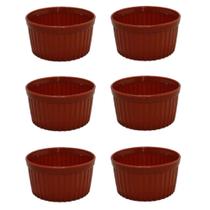 Kit 6 Ramequim Pequeno 170ml Plástico Premium Feijoada Molho Comida Japonesa Coreana Chinesa