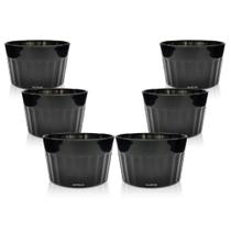 Kit 6 Ramequim Preto Polipropileno Tigela Ramequim Krystalon