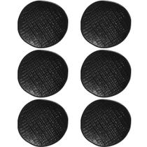 Kit 6 Ramequins Cerâmica Stoneware Porto Brasil 57ml Preto Matte Juta Molheira Média Shoyo Molhos Petiscos