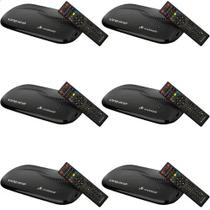 Kit 6 Receptor Vivensis Vx10 Nova Parabólica Satdhb1 Preto