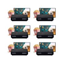 Kit 6 receptores de tv via satelite elsys sat hd - satmax6