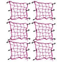 Kit 6 Rede Elástica Aranha Para Moto 35x35 Prender Segurar Capacete Carga Bagageiro Redinha