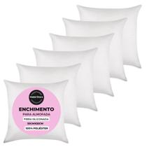 Kit 6 Refil Enchimento 55X55 Para Capa Almofada 50cm Macio