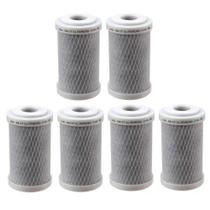 Kit 6 Refil Filtro 5 Polegada Carbon Block Carvão Ativado