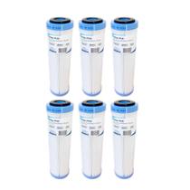 Kit 6 Refil Filtro Água 9.3/4 Plissado Lavável Caixa D'água