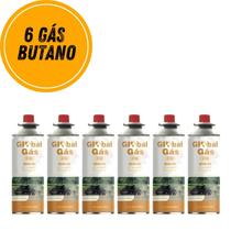 Kit 6 refil gás butano para fogareiro e maçarico globalmix 227g artesanato solda culinário campgás Kit 6 refil gás butano para fogareiro e maçarico globalmix 227g artesanato solda culinário campgás
