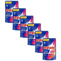 Kit 6 Refil Lava Roupas Líquido Brilhante Roupas Brancas e Coloridas Limpeza Total 900ml