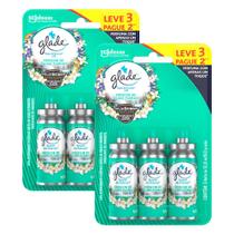 Kit 6 Refil Odorizador Glade Águas Florais 12ml