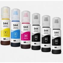 Kit 6 Refil Tinta compatível 544 - 3 Black + CMY