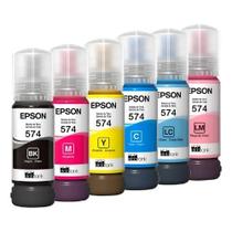 Kit 6 Refil Tinta compatível T574 p/ L8050 L18050 Kit 6 Refil Tinta compatível T574 p/ L8050 L18050