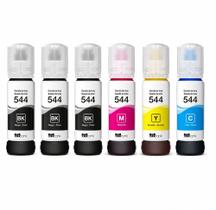 Kit 6 refil tinta de uso t544 p/l3110 l3250 l3150 l3210 b m c y original Kit 6 refil tinta de uso t544 p/l3110 l3250 l3150 l3210 b m c y original