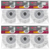 Kit 6 Refis Noviça Mop Twister Esfregao de Microfibra Bettanin BT190R
