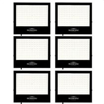 Kit 6 Refletor de LED Slim 150W 3000K Amarelo Quente Preto Bivolt Blumenau Iluminação Kit 6 Refletor de LED Slim 150W 3000K Amarelo Quente Preto Bivolt Blumenau Iluminação