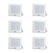 Kit 6 Refletor Led 100w Externo Prova D'água Branco Taschibra Bivolt