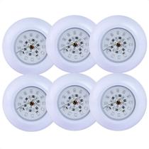 Kit 6 Refletores HIDRALUX MINI Led 18w RGB ABS