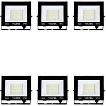 Kit 6 Refletores Holofote 50w Prova d'água 4500lm Volter