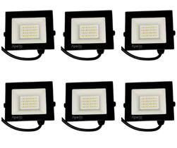 Kit 6 Refletores Led 50w SMD Prova Dàgua Holofote 6500k - IlumiLed