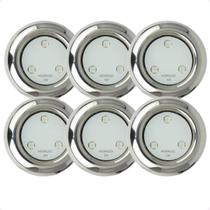 Kit 6 Refletores Led 6w RGB Inox S para Iluminação Piscina Kit 6 Refletores Led 6w RGB Inox S para Iluminação Piscina