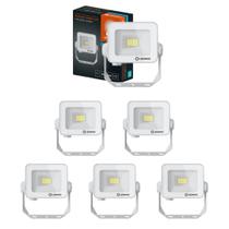 Kit 6 Refletores Led Floodlight Compact Core ip65 Branco 10w 5000k Osram