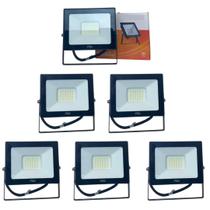 Kit 6 Refletores Led Philips Pila 30w Ip65 Holofote 6500k