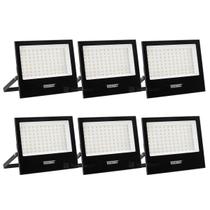 Kit 6 Refletores Taschibra TR LED 100W Preto